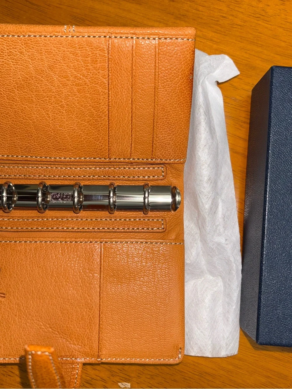 BRIT HOUSE Tostagoat m5 A8 Cognac Mini Leather Notebook Planner Binder